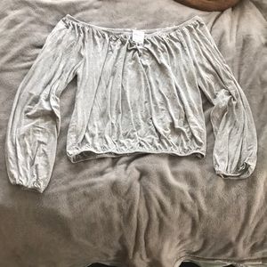 Of the shoulder crop top